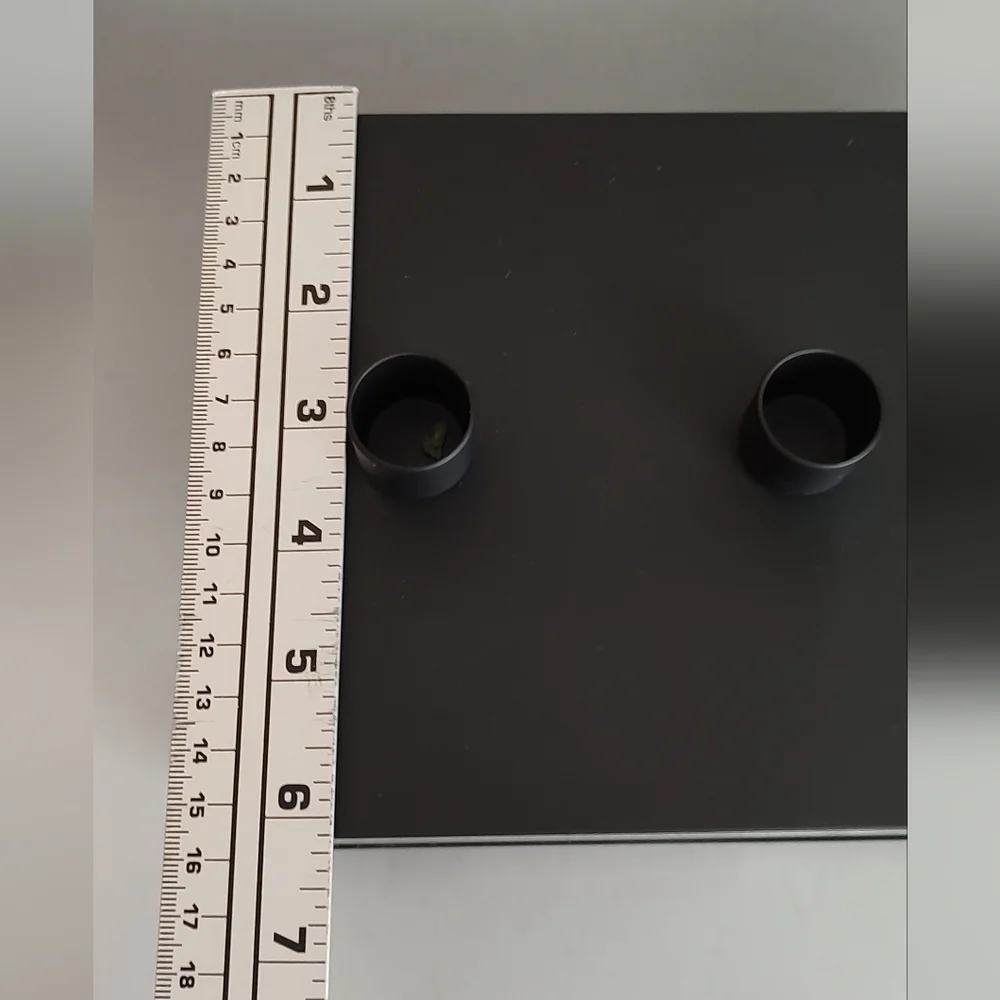 Hearth and hand with magnolia rectangle taper holder metal black  decorative